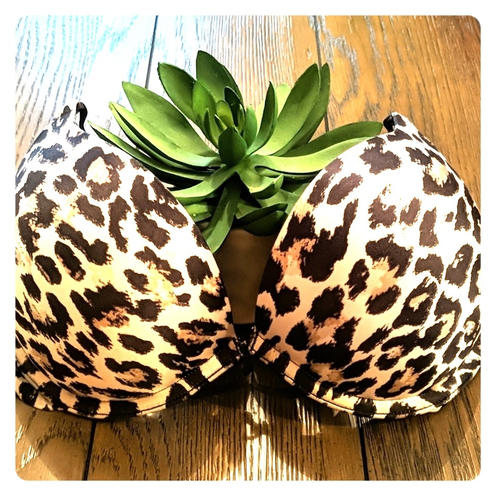 VS leopard print miraculous plunge